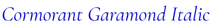 Cormorant Garamond Italic 字体
